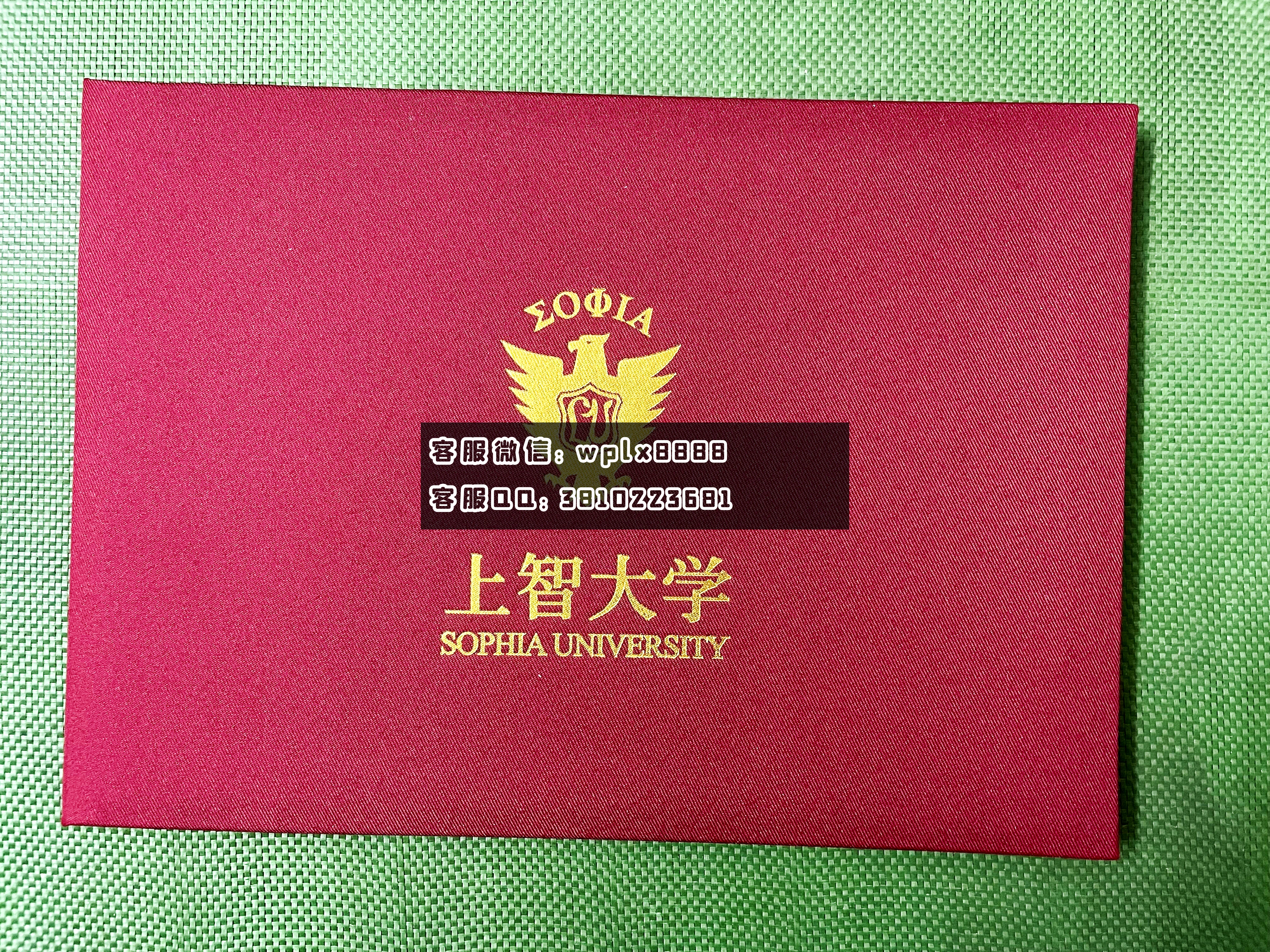 日本上智大学毕业证  壳子2