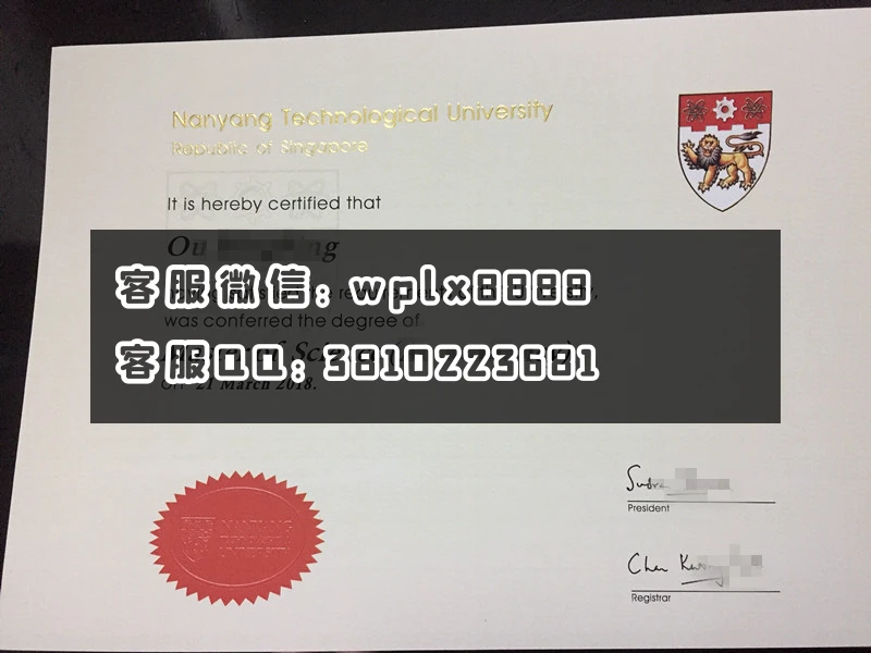南洋理工大学毕业证书实拍.JPG