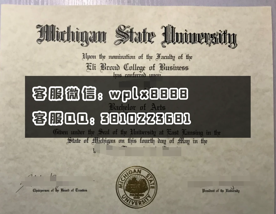 密歇根州立大学毕业证