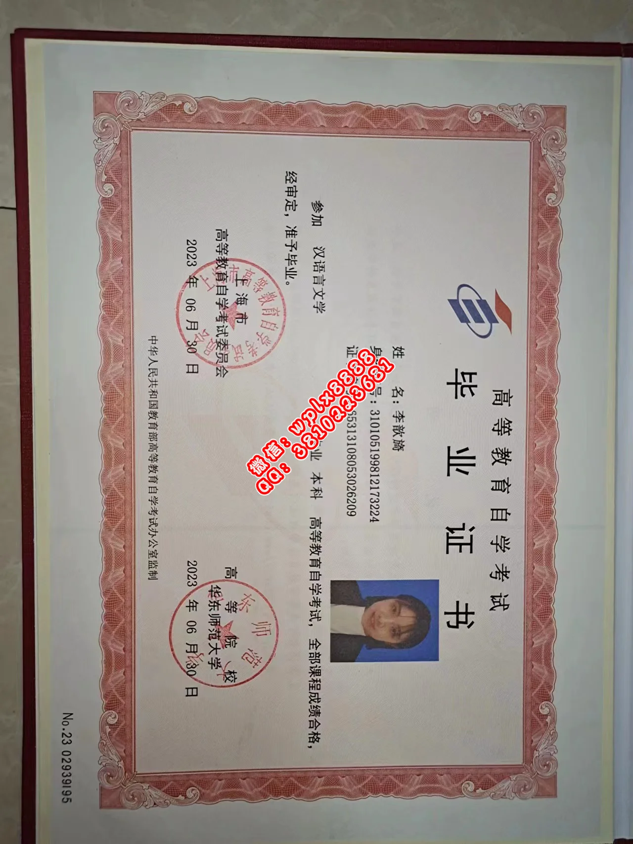 无毕业证样本成绩单模板