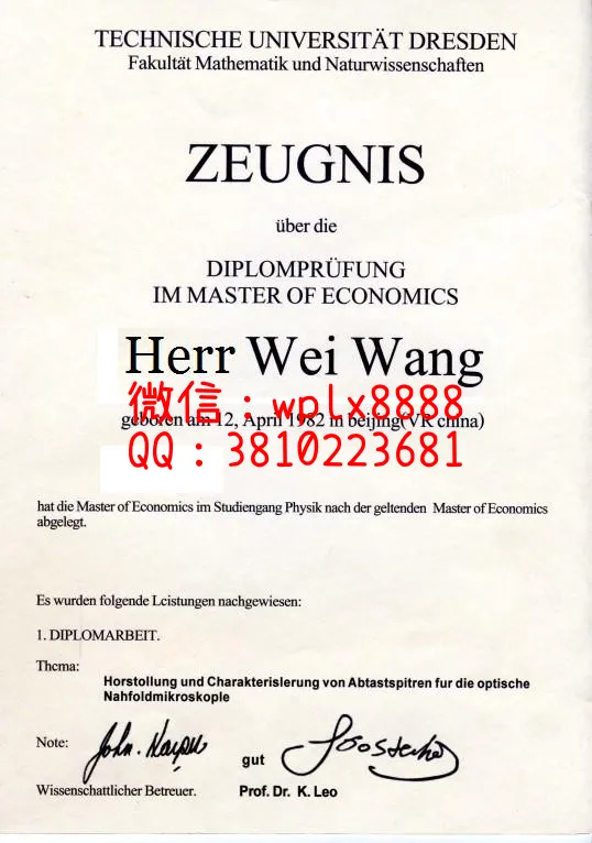 德累斯顿大学毕业证88888