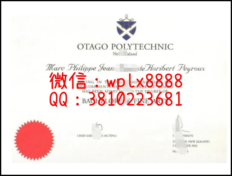 奥塔哥理工学院毕业证_副本