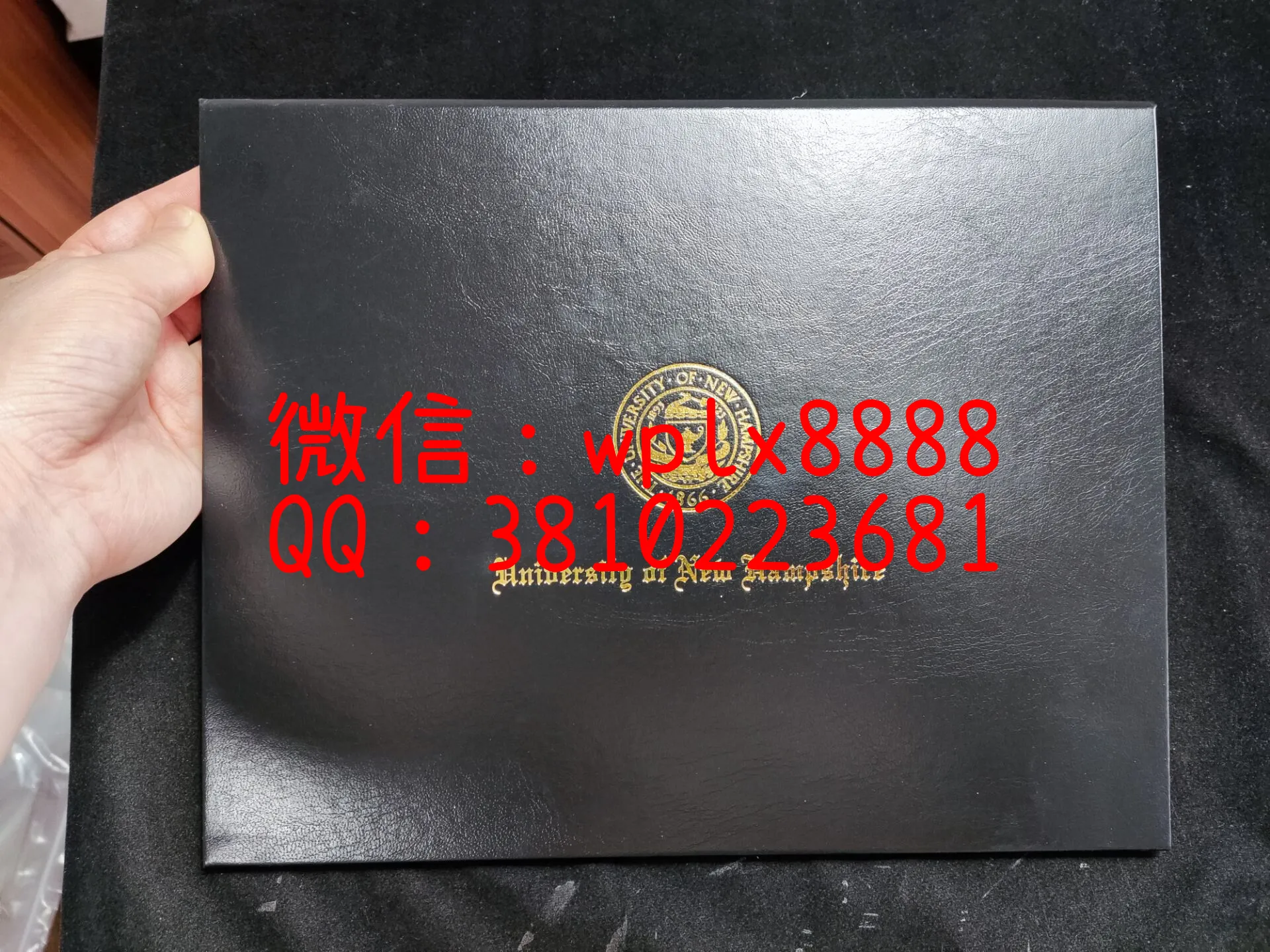 美国新罕布什尔大学毕业证壳子-成品