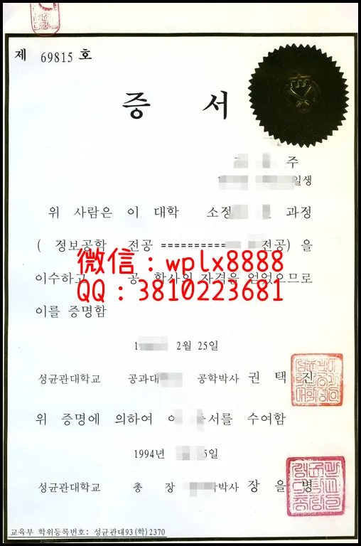 韩国成均馆大学毕业证_副本-副本
