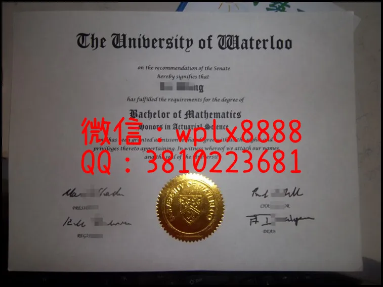 加拿大滑铁卢大学毕业证_副本