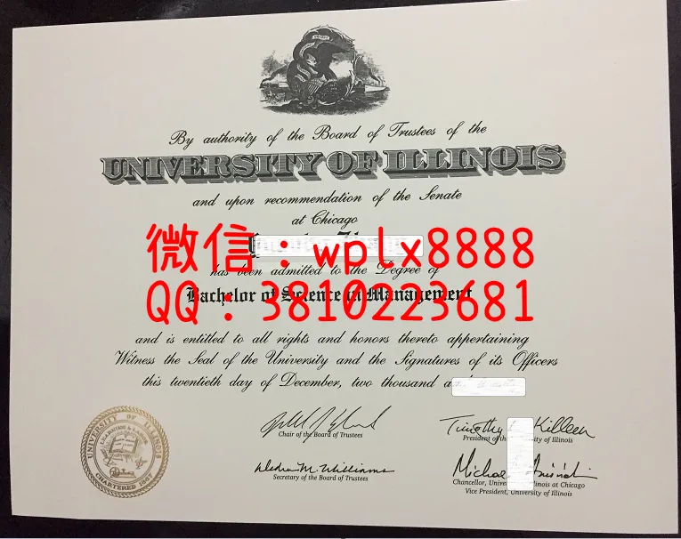 伊利诺伊大学芝加哥分校毕业证