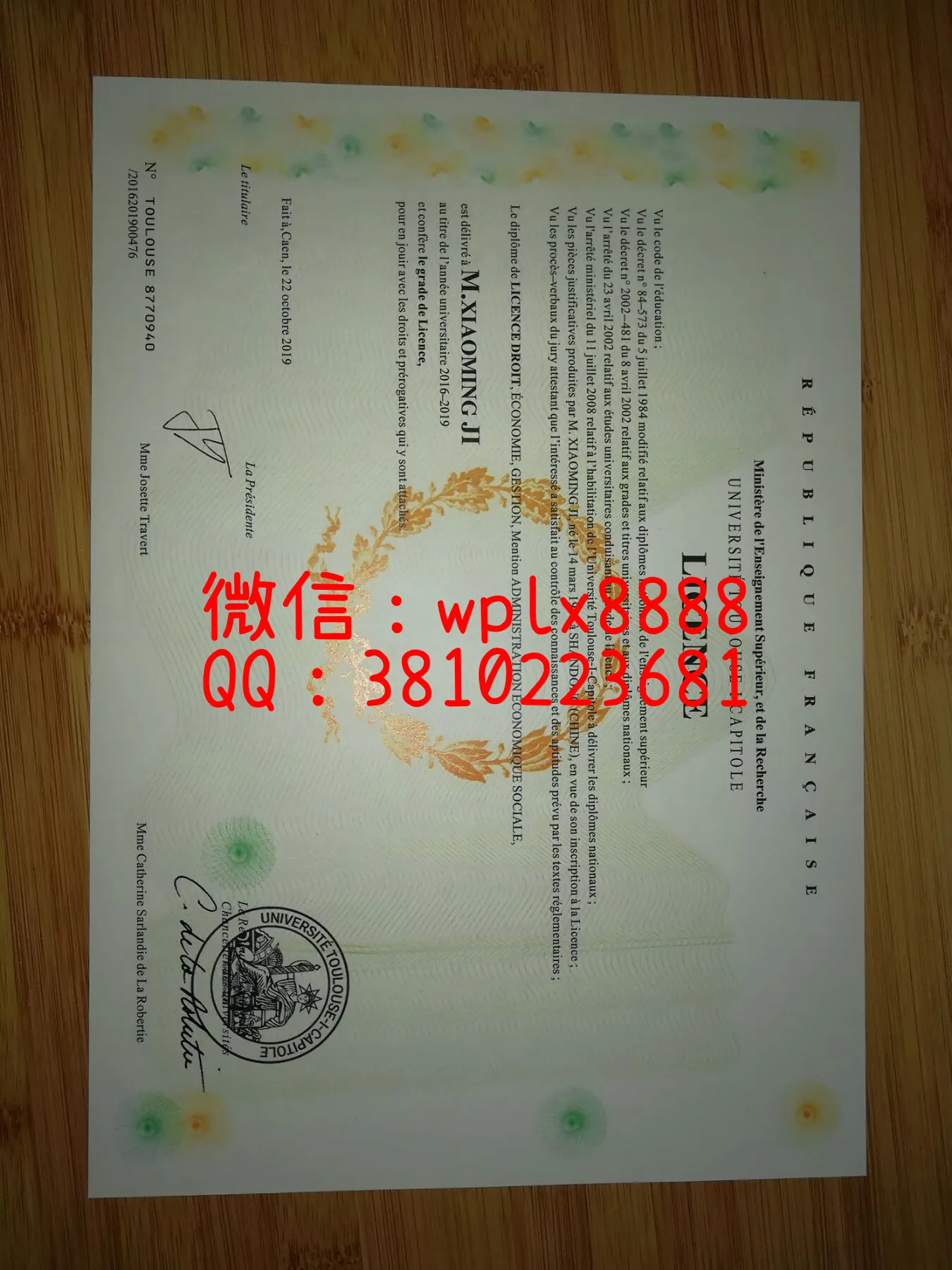 图卢兹第一大学毕业证