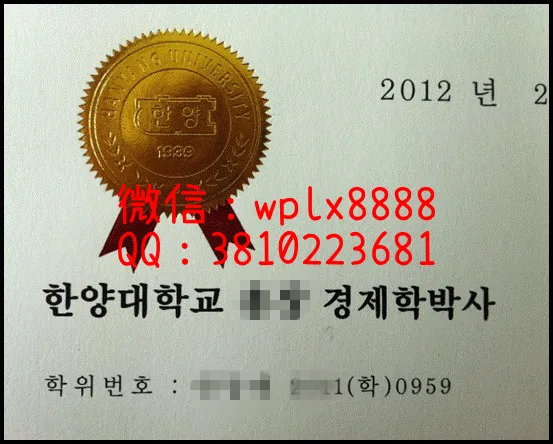 汉阳大学原版文凭烫金_副本