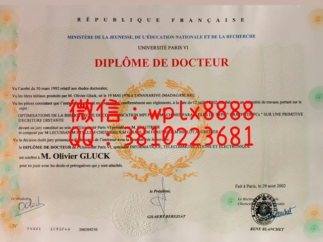 法国巴黎六大文凭